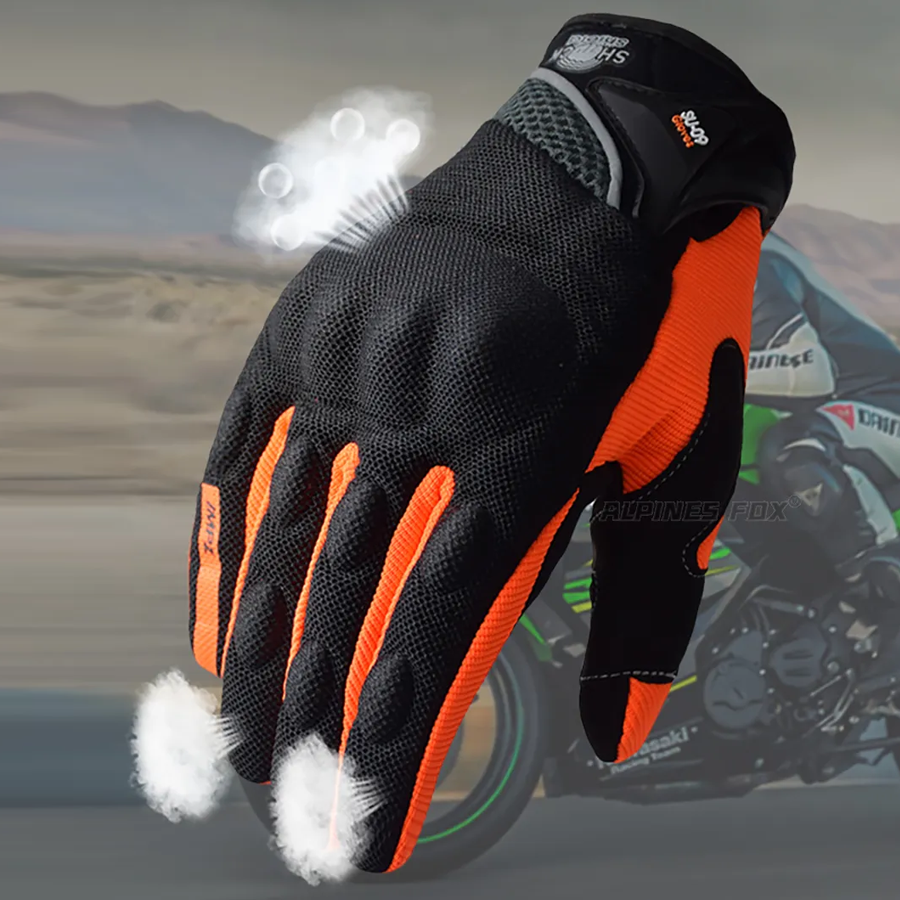 Full Finger Touch-Screen Riding Gloves with Knuckle Protection